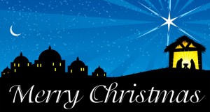 Merry Christmas eCard - Jesus in a Manger